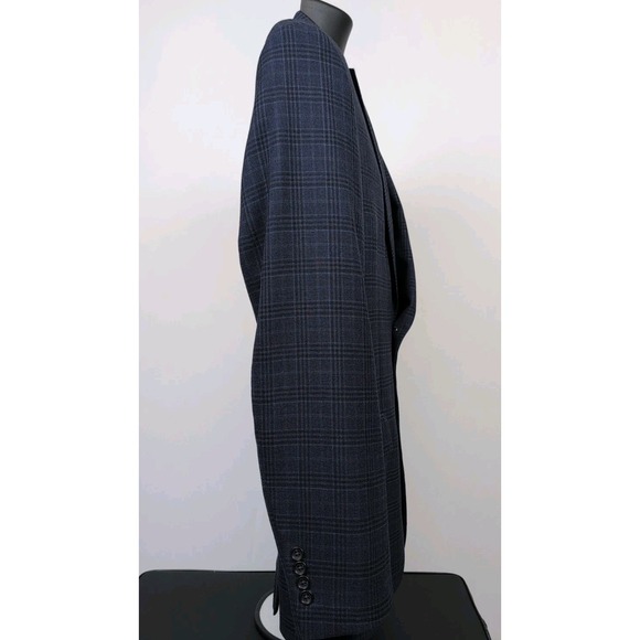 JOS A BANK SIGNATURE Mens Blue Plaid Wool Sport Coat Suit Jacket Blazer 42L - Picture 4 of 10